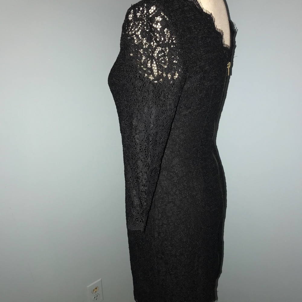 Adrianna  Papel Black Lace Zipper Dress - Picture 4 of 6